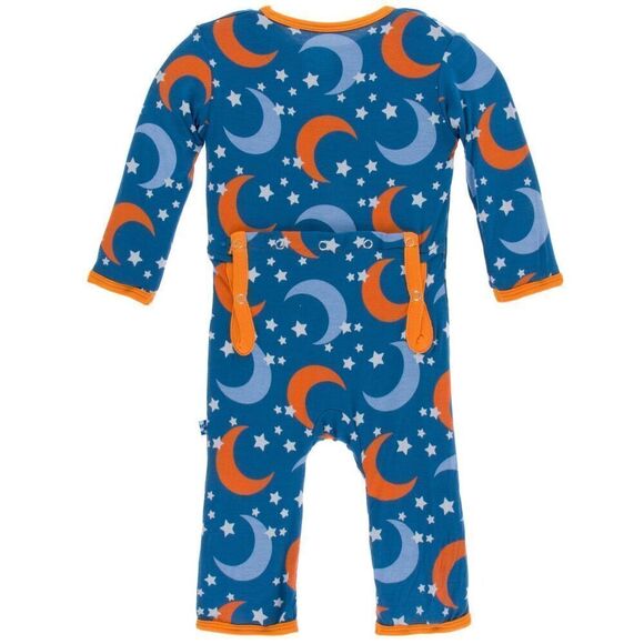 KicKee Pants BUNDLE Moon & Stars Sleeper & KicKee Pants Camper Pajama Set - Picture 2 of 16